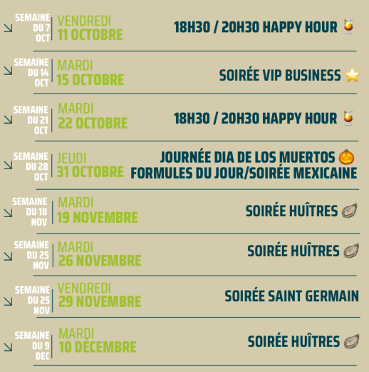 Calendrier événementiel 